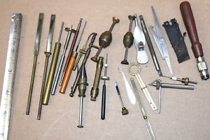 Vintage & Antique Odd Ball Watchmakers Tools  See Pics Over 20 Pieces