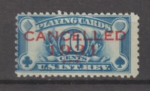 USA Revenue Stamp Fiscal Fiscaux Tax on Playing Cards Naipes General RF 25? -29