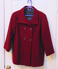 Preowned Vintage Women's STEVE MADDEN Dark Red 3 Quarter Length Coat XL
