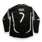Raul Real Madrid Long Sleeve Retro Jersey 2006/07 Size Large