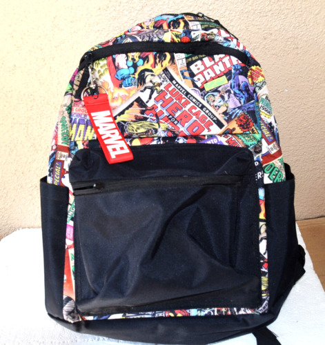 MARVEL COMICS Backpack Retro Black Sublimated Cover Art Book-Pack Laptop