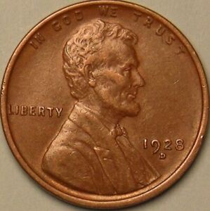 1928 D - Lincoln Wheat Penny - G/VG
