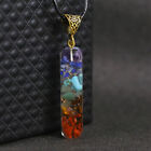 Natural 7 Chakra Healing Crystal Pendant Quartz Orgone Energy Gems Necklace Gift