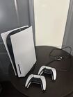 Sony PS5 Blu-Ray Edition Console - White USED + 2 Controllers And Accessories