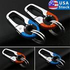 2X Stainless Steel Buckle Carabiner Keychain Key Ring Hook Lock Outdoor Climbing