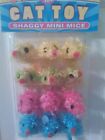 Vo-toys 12 Pack Shaggy Curly Mini Mice Fuzzy Value Pack In Bright Vivid Colors