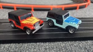 Afx  Slot Cars Pair Of Jeeps