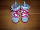 Nike Jordan Flight  Girls Grey/Pink High Top Lace Up Sneakers  Size 1Y