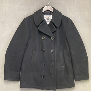 SterlingWear US Navy Pea Coat Overcoat 100% Wool Enlisted Military Men Size 38 R