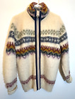 Polarknit vintage Arctic Sheep Wool Jacket Sweater men's size XL Iceland zipper