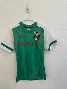Vintage Mexico Classic Style Soccer Jersey Men Size Small Green White Red