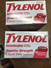 New 2 Boxes Tylenol Regular Strength Liquid Gels 325 mg Acetaminophen Exp 4/2024