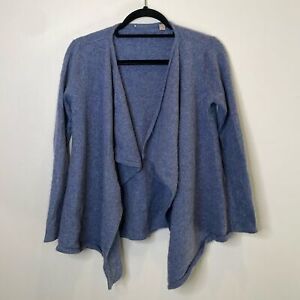 Open Front Draped Cashmere Cardigan Size Large