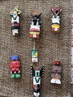7 Vintage Hopi Hand Carved Native American Kachina Dolls Includes Cradle Kachina
