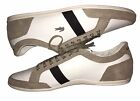 NEW LACOSTE MEN'S ALISOS LEATHER Lace Up SNEAKERS White/Taupe/Black US SIZE 13