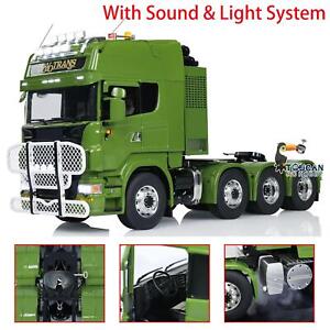 1/14 8X8 RC Tractor Truck LESU Metal Chassis Remote Control Trucks Light Sound