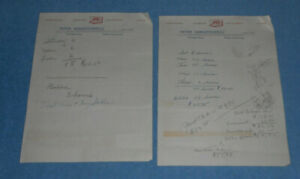 Two Vintage Peter Sebastionelli Kitchen Counter Tops Roseto PA Writing Sheets