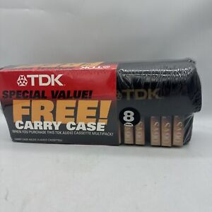 8 Pack TDK SA90 Type II High Bias NOS Sealed + Bonus 15 Slot Carry Case