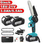 6 in Mini Handheld Electric Chainsaw Cordless Chain Saw Wood Cutter Rechargeable