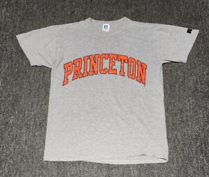 Vintage 90s Russell Athletic Princeton Script Shirt Men's Size Small Grey