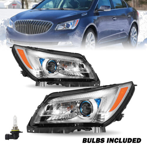 For 2014 2015 2016 Buick LaCrosse Halogen w/ LED DRL 2Pcs Factory Headlights L+R (For: 2015 Buick LaCrosse)