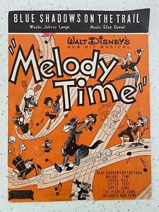 New ListingVintage Sheet Music Blue Shadows on the Trail Walt Disney's Musical Melody Time