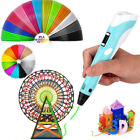 3D Printing Pen 3D Drawing Pen with Led Display 12 Color Filament Kit Kid Gift -