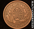 Canada: 1837 Bank of Montreal Penny Token - Scarce  #U1768