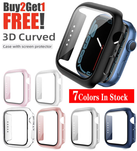 Case Cover Screen Protector For Apple Watch 9/8/7/6/5/4/SE 49/45/44mm/Ultra 2