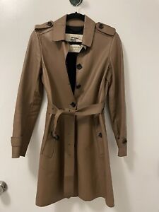 burberry Faux Leather trench coat women xs
