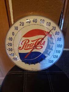 Vintage Pepsi Cola Thermometer Indoor/Outdoor Taylor #495984