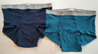 Vintage Fruit of the Loom Men's Briefs 2 Pair, XL Grey/Black  /Teal New Other