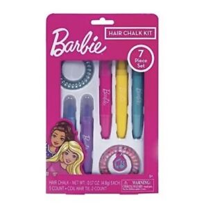 Barbie Hair Chalk Kit 7 Piece Set Five Different Hair Chalks Coil Hair Tie gift