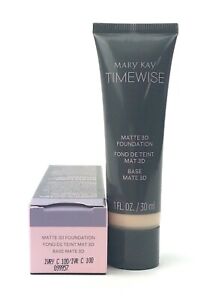 MARY KAY TIMEWISE Matte 3D Foundation Shade IVORY C 100 New in Box Makeup