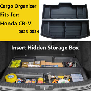 Trunk Organizer Insert Cargo Hatch Rear Storage Box Fits Honda CR-V 2023-2024