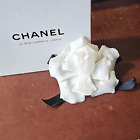 Chanel Camellia White Fabric Flower Corsage Brooch with original box and tissue