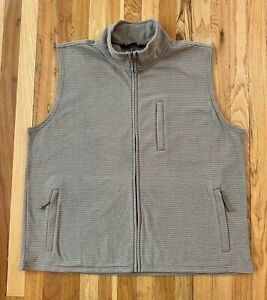 Mountain Khakis Apex Men's XL Full Zip Polyester Fleece Vest Beige VGC
