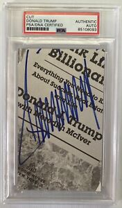 MAGA President Donald Trump Signed Autograph 3x5 Cut - PSA DNA - FREE S&H!