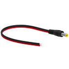CCTV DC Plug Male Pigtail Type 2 Wire Red Black 8