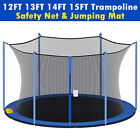 Trampoline Safety Net Enclosure Jumping Mat Fit 12-15FT Frame Replacement Parts