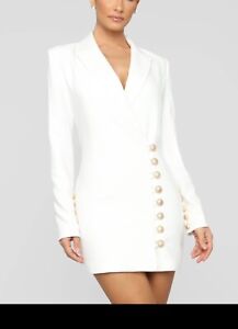 Women’s Fashion Nova Boss Lady Off White Blazer Mini Dress Sz 1X