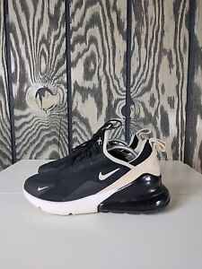 Nike Air Max 270 Womens Size 8 Black Cream Light Bone Running Shoes AH6789-010