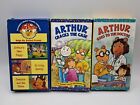 New ListingArthur Lot 3 VHS Tapes PBS Kids Cracks Case Goes To Doctor Helps Animal Friends