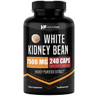 White Kidney Bean Extract 7,500 mg | 240 Capsules Pure Carb Blocker HEALTHFARE