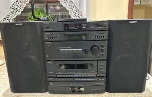 Vintage Sony LBT-D159 Stereo System EQ 5-CD Radio AM/FM Dual Cassette AUX Clean