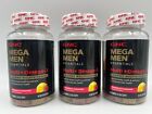 Lot Of 3 GNC Mega Men Multi + Omega-3 Gummy Multivitamin Raspberry Lemonade New