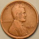 1927 P - Lincoln Wheat Penny - G/VG