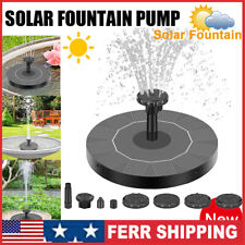 Solar Power Bird Bath Fountain Pump Upgrade 1W Solar Fountain with 6 Nozzle NEW