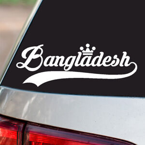 Bangladesh Sticker Country Pride all sizes chrome and regular vinyl colors