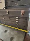 Vintage Kennedy Machinist Tool Box W/Cover USA Brown 7 Drawer